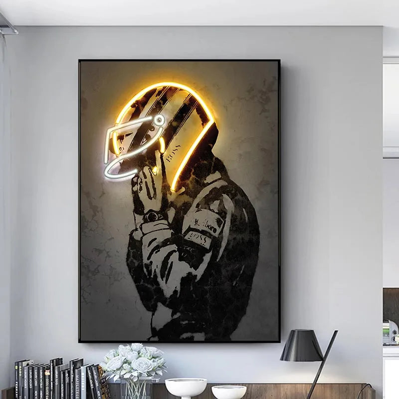 F1 Racing Car Poster Neno Print Canvas Paintings Formula 1 Car Driver Hamilton Wall Art Picture for Home Decor Living Room Mural