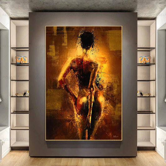 Sexy Woman Posters Graffiti Art African Beauty Nude Painting Canvas Prints Decorative Cuadros Wall Art Pictures for Living Room