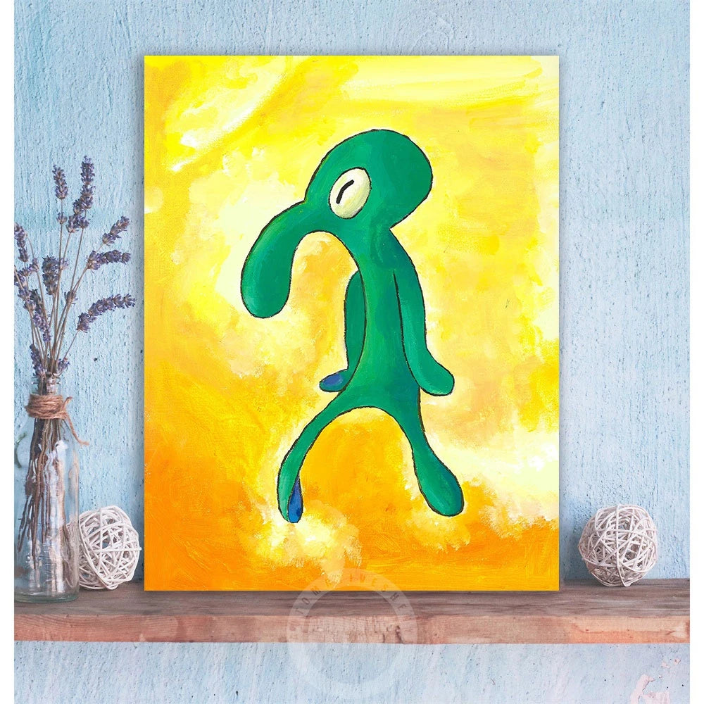 Bold And Brash Canvas Painting Funny Squidward Poster Prints Wall Art Mural Picture Nordic Living Room Home Decoration Kid Gifts