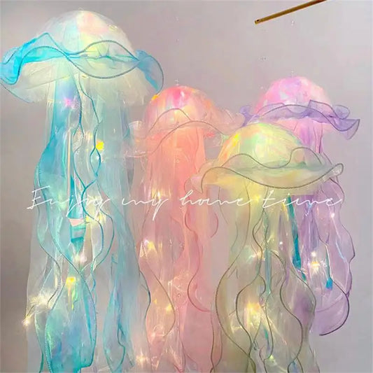 Jellyfish Lamp Portable Flower Lamp Girl Room Atmosphere Decoration Lamp Bedroom Night Lamp Novelty Lighting Home Decor Lights