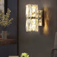 Light luxury crystal wall lamp aisle bedroom bedside lamp modern LED simple living room wall light.