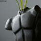 Bodybuilder Body Ceramic Vase Human Body Bust Statue Artificial Flowers Flower Arrangement Nude Figures Muscle Man Floral Vases