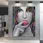 Sexy Graffiti Women Art Poster Print Abstract Pink Lips Portrait Wall Art Picture Canvas Paintings Living Room Home Decoration