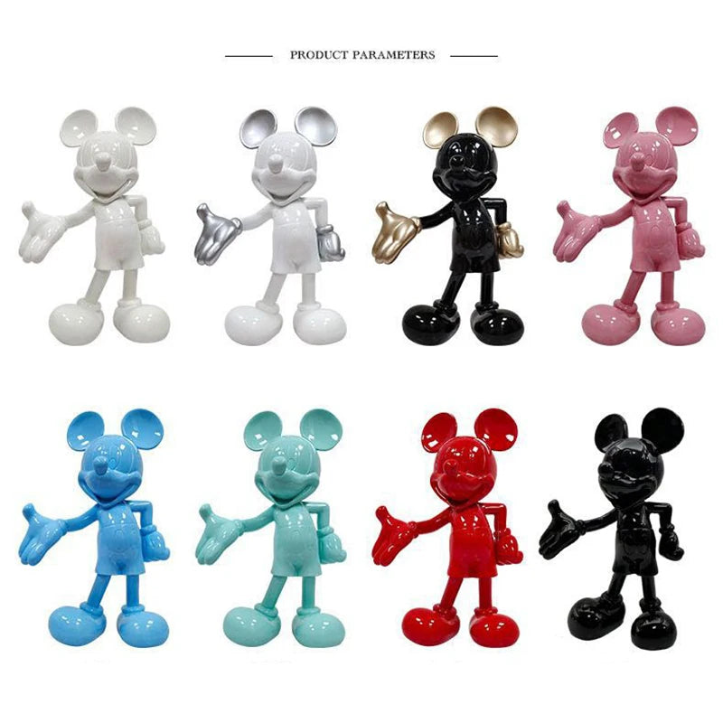 Store Welcome Mickey Mouse Action Figure Desktop Decoration Statue Resin Collection Advanced Simple Modern Ornaments Model Toys